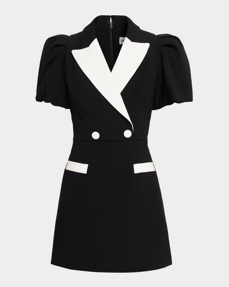 Emma Puff-Sleeve Blazer Mini Dress